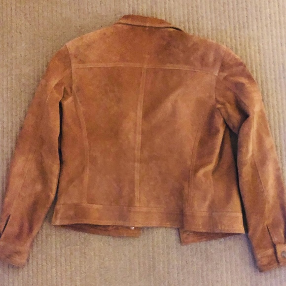 Classic Tan Suede Leather Jacket - Picture 3 of 6